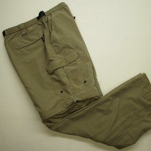 "Guide Series Men's Belted Outdoor Hiking Fishing Convertible Cargo Pants 34/30